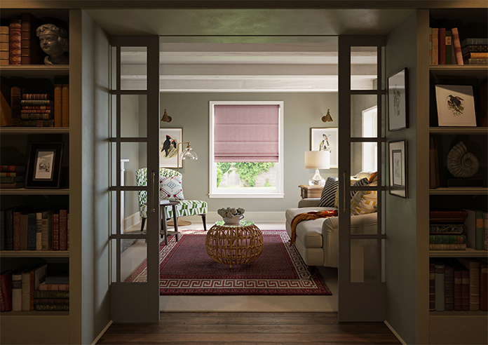 Delicate Chevron, Garnet - Twist&Fit Roman Blind - Image 8